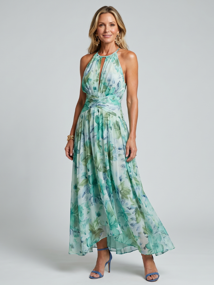 Valentina | Vestido Floral Agua