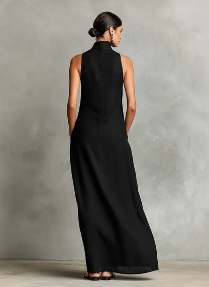 Macarena | Vestido largo negro minimalista