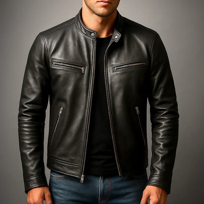 Chaqueta Biker Efecto Piel