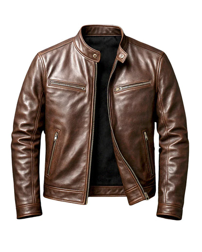 Chaqueta Biker Efecto Piel